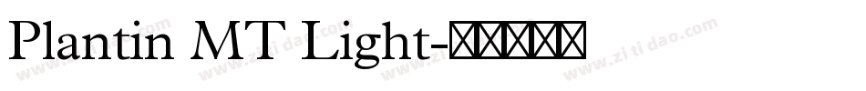 Plantin MT Light字体转换